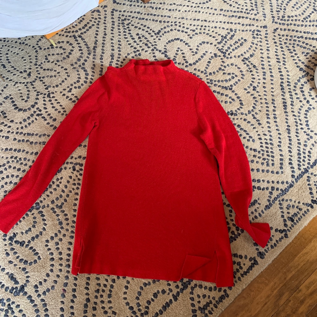 J Jill Silk/Viscose/Rayon And Cotton Blend Mock Turtle Tunic. Maybe Worn Once